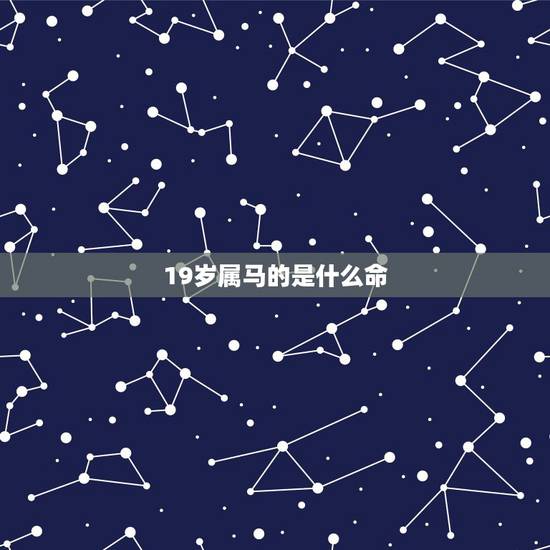 19岁属马的是什么命，今年满19岁属什么生肖