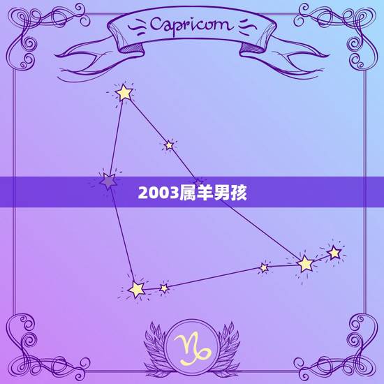 2003属羊男孩，2003属羊的2022 年运气