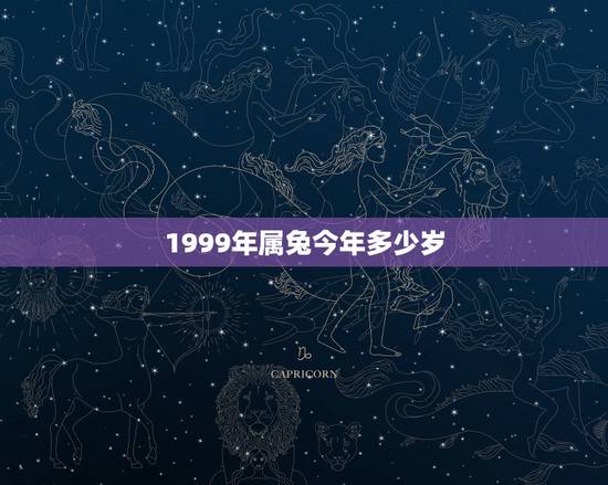 1999年属兔今年多少岁，1999年出生的今年虚岁多大了，属什么的？