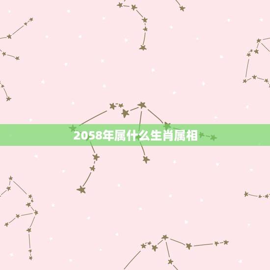 2058年属什么生肖属相,属相年份 2058年属什么生肖属相,属相年份