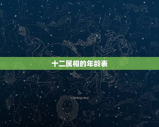 十二属相的年龄表,十二生肖年龄对照表 十二属相的年龄表,十二生肖年龄对照表