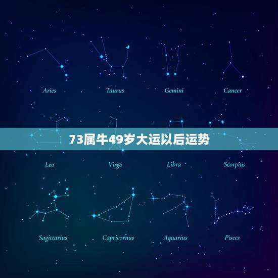 73属牛49岁大运以后运势，73属牛48岁大运