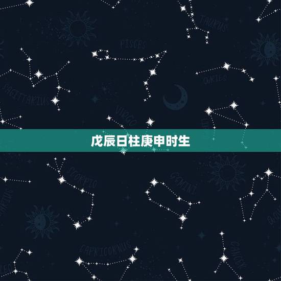 戊辰日柱庚申时生，戊辰日生于不同月命