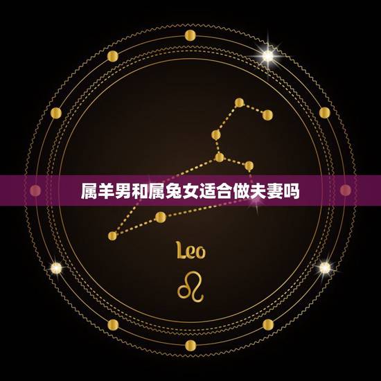 属羊男和属兔女适合做夫妻吗，87兔女和91羊男二婚怎么样