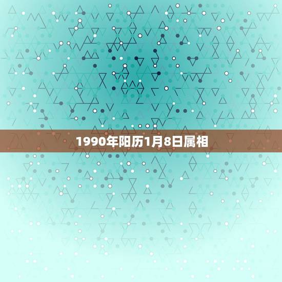 1990年阳历1月8日属相，阳历1999年1月8日生的，是什么属相？