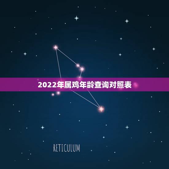 2022年属鸡年龄查询对照表，生肖鸡多大年龄