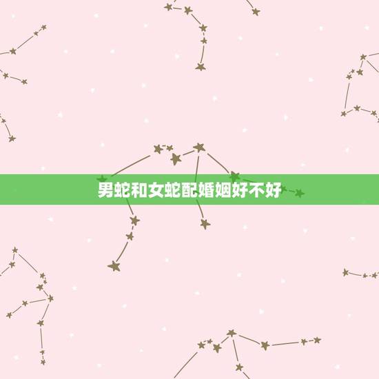 男蛇和女蛇配婚姻好不好，男蛇十女蛇的配偶