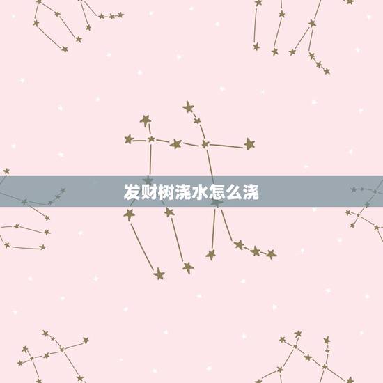 发财树浇水怎么浇，发财树换土怎样浇水