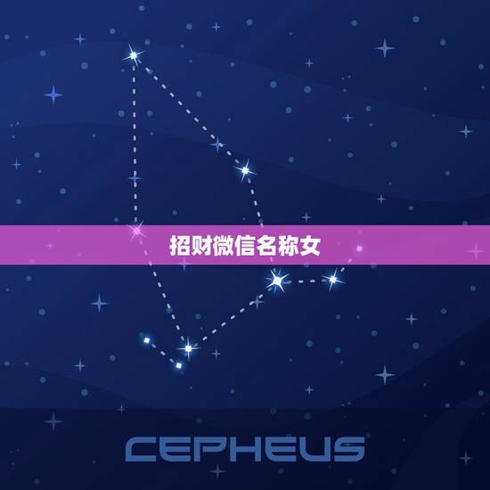 招财微信名称女，女生旺财微信昵称