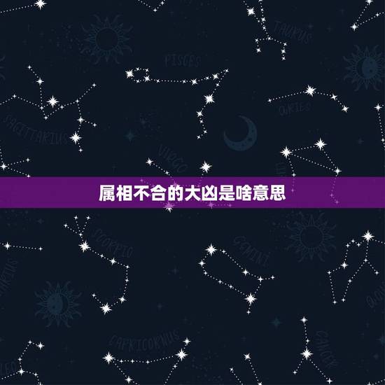 属相不合的大凶是啥意思，十二生肖配对最不合