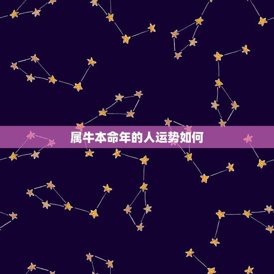 属牛本命年的人运势如何，牛人本命年过后运势