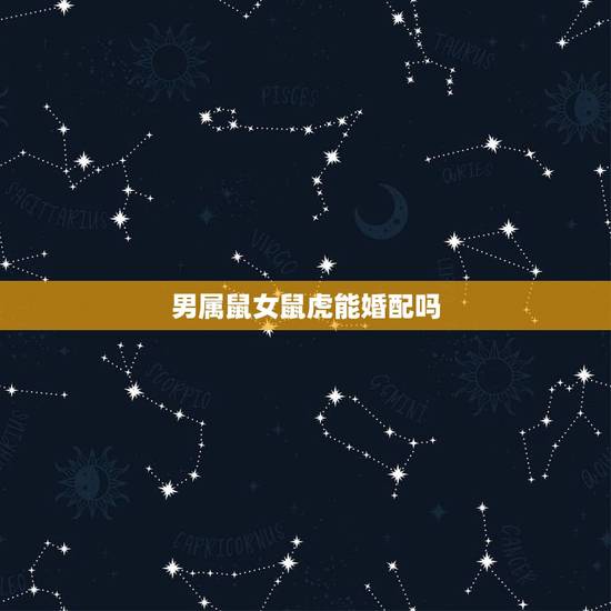 男属鼠女鼠虎能婚配吗,男属鼠与女属虎配吗 男属鼠女鼠虎能婚配吗,男属鼠与女属虎配吗