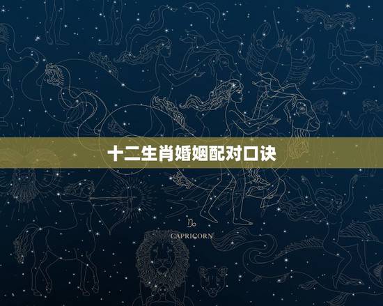 十二生肖婚姻配对口诀,十二生肖相配与不相配顺口溜 十二生肖婚姻配对口诀,十二生肖相配与不相配顺口溜