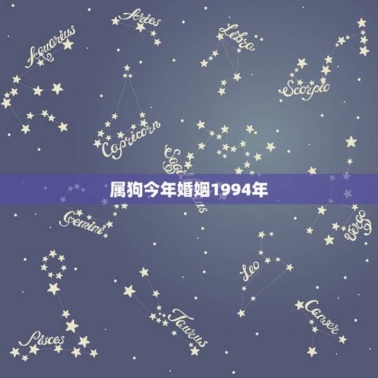 属狗今年婚姻1994年，1994属狗的一生婚姻