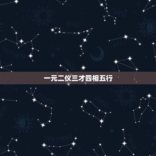 一元二仪三才四相五行，一元生两仪、两仪生三