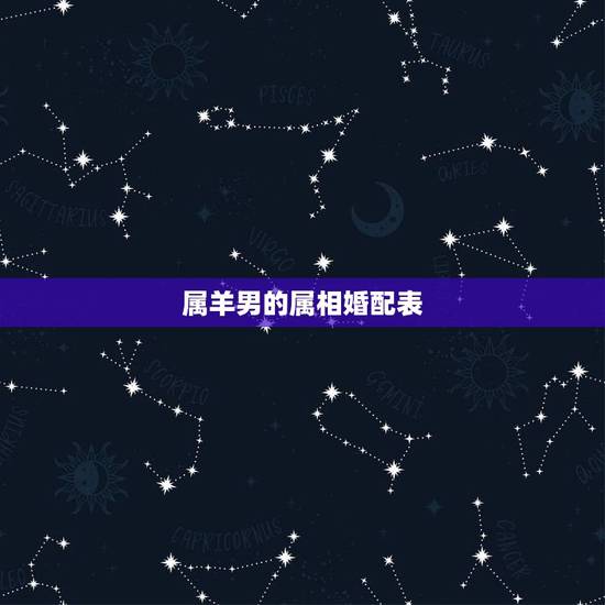 属羊男的属相婚配表，属羊的属相婚配表，属羊和什么属相最配