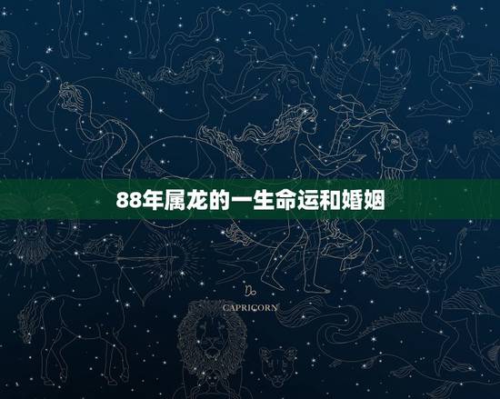 88年属龙的一生命运和婚姻，2022 年88属龙的一生婚姻状况