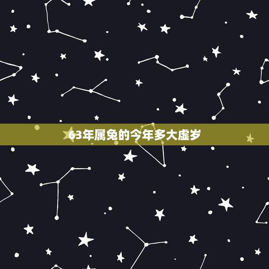 63年属兔的今年多大虚岁，1963年虚岁多少