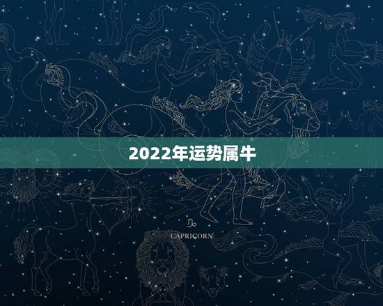 2022年运势属牛，2022年运势12生肖运势详解