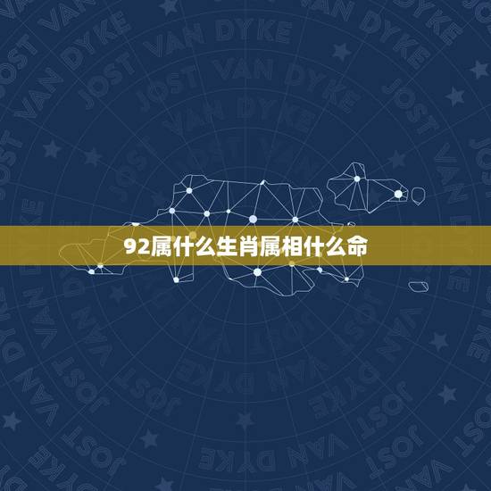 92属什么生肖属相什么命，92属什么生肖