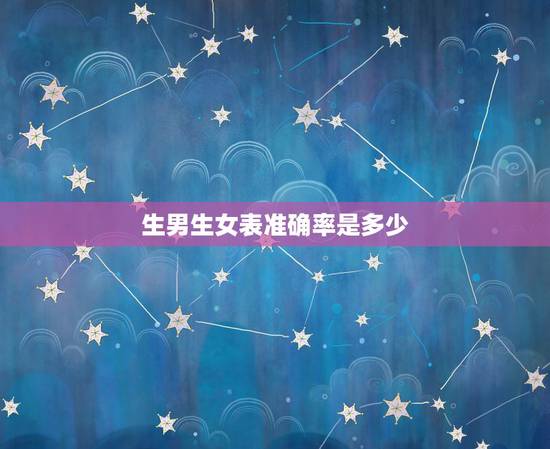 生男生女表准确率是多少，准确率100的生男生女公式