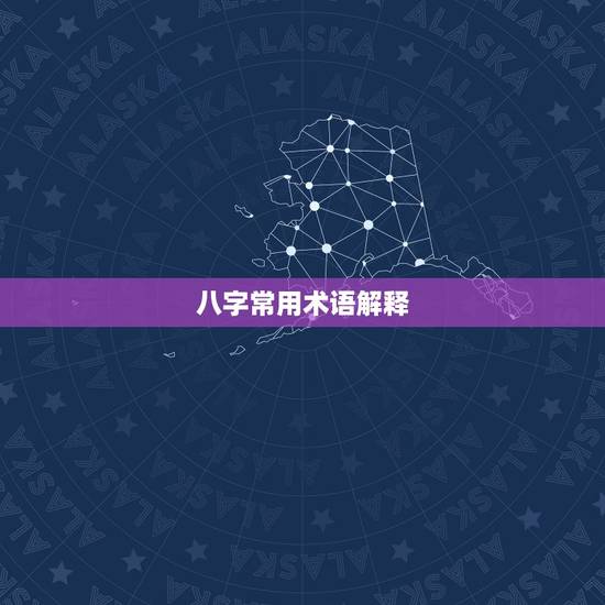 八字常用术语解释，八字名词解释