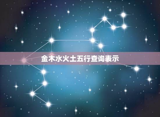金木水火土五行查询表示，万年历金木水火土五行查询表