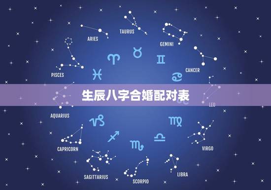 生辰八字合婚配对表，男女生辰八字配对，八字合婚