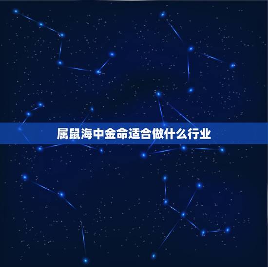 属鼠海中金命适合做什么行业，海中金命适合在什么行业中发展，