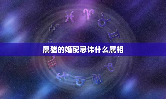 属猪的婚配忌讳什么属相，属猪的和什么属相最忌