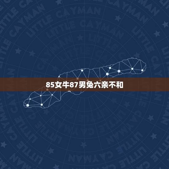 85女牛87男兔六亲不和，85与87年喝吗