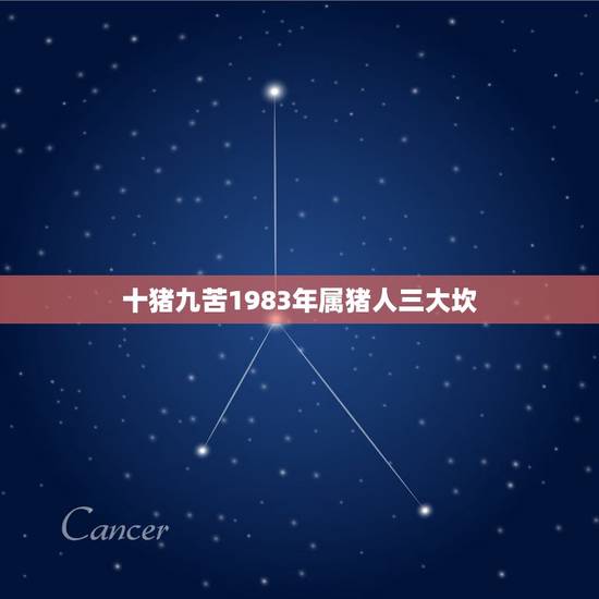 十猪九苦1983年属猪人三大坎，83年属猪女人三大坎婚姻