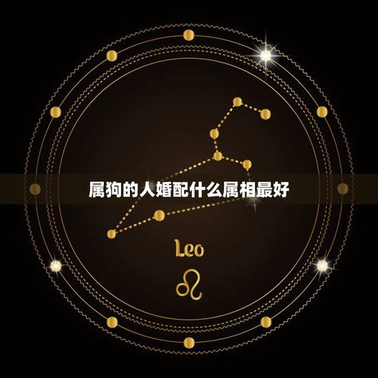 属狗的人婚配什么属相最好，男属狗的属相婚配表 和什么属相的女生最配