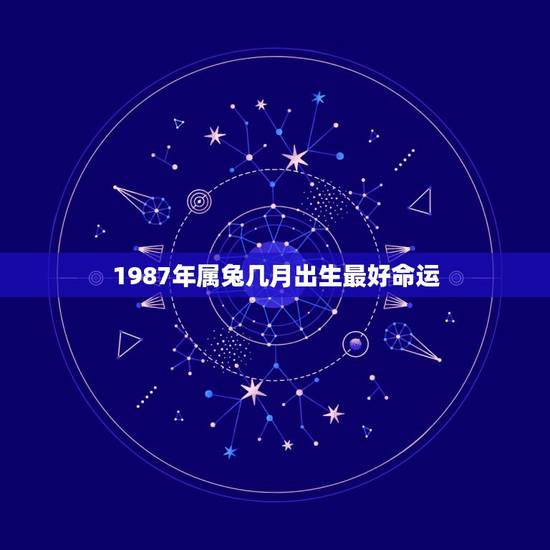 1987年属兔几月出生最好命运，1987年属兔人的命运与财运