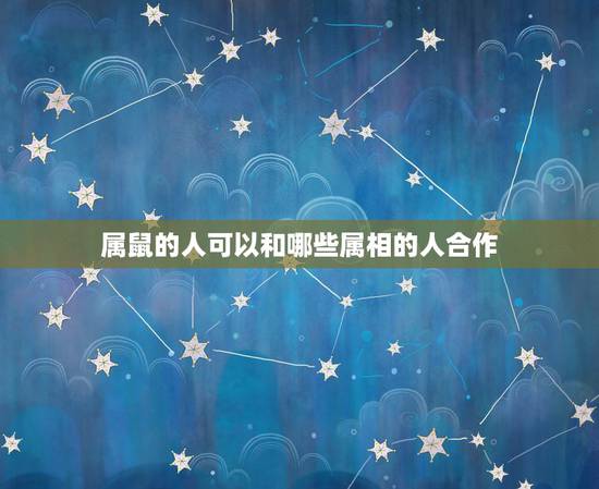 属鼠的人可以和哪些属相的人合作，属鼠的在2016年和什么属相的人合作最