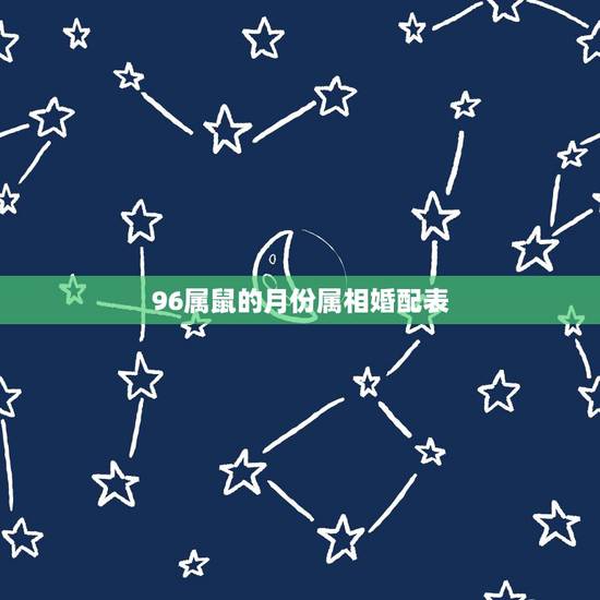 96属鼠的月份属相婚配表,96年属鼠的女生和什么属相最配 96属鼠的月份属相婚配表,96年属鼠的女生和什么属相最配