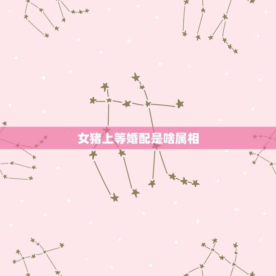 女猪上等婚配是啥属相,属猪的女生和什么属相最配 女猪上等婚配是啥属相,属猪的女生和什么属相最配