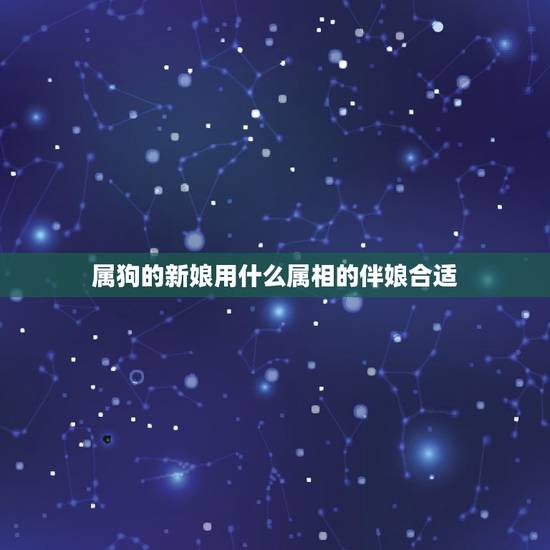 属狗的新娘用什么属相的伴娘合适，各位大侠，新郎属狗，新娘属猪，哪些属相