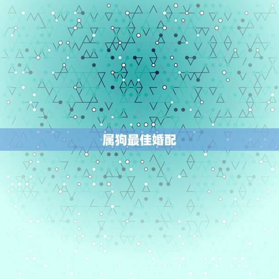 属狗最佳婚配，属狗的要找属什么的作最佳的配偶？