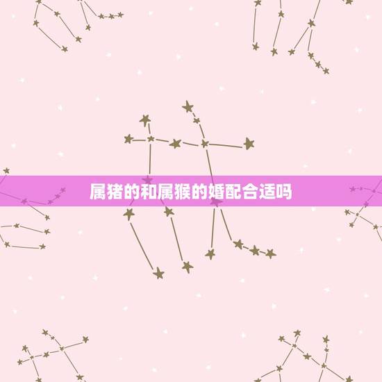 属猪的和属猴的婚配合适吗,属猪和属猴的相配吗 属猪的和属猴的婚配合适吗,属猪和属猴的相配吗