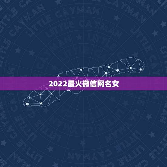 2022最火微信网名女，2021最火微信昵称女