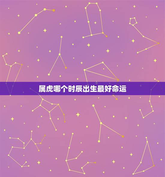 属虎哪个时辰出生最好命运，属虎人什么时辰出生最好