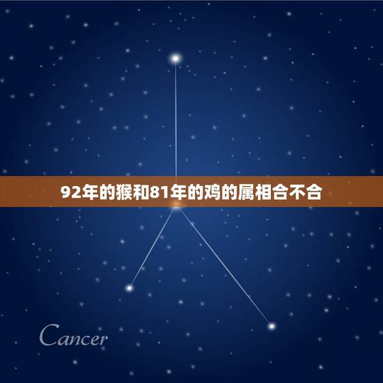 92年的猴和81年的鸡的属相合不合，92年属猴女和81年属鸡男，属相和
