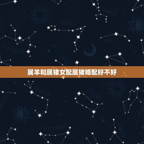 属羊和属猪女配属猪婚配好不好，1995年属猪婚配，属羊的好吗？我是女生