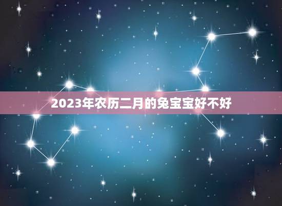 2023年农历二月的兔宝宝好不好，2023年兔宝宝农历二月出生好还是润