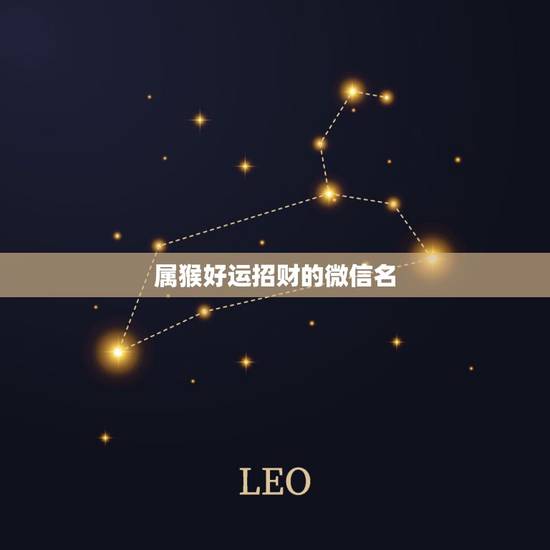 属猴好运招财的微信名，属猴女性想取吉利微信名字微信名