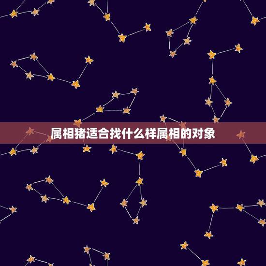 属相猪适合找什么样属相的对象,猪和什么属相最配 属相猪适合找什么样属相的对象,猪和什么属相最配