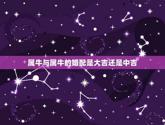 属牛与属牛的婚配是大吉还是中吉,属牛的和属牛的相配吗 属牛与属牛的婚配是大吉还是中吉,属牛的和属牛的相配吗