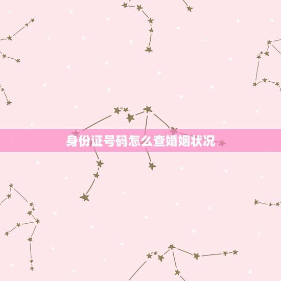 身份证号码怎么查婚姻状况，有身份证号码，公安系统能查询他的婚姻状况吗？