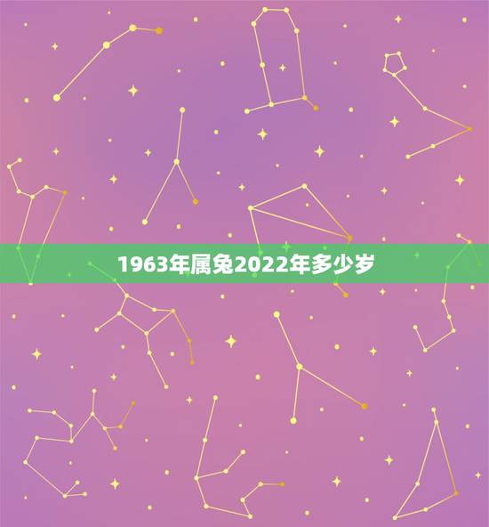 1963年属兔2022年多少岁，63年女属兔的在2022 年每个月颜色